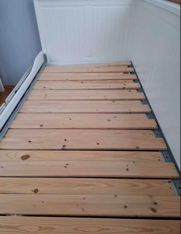 HEMNES IKEA łóżko z 3 szufladami, 2 materace, 80x200 cm