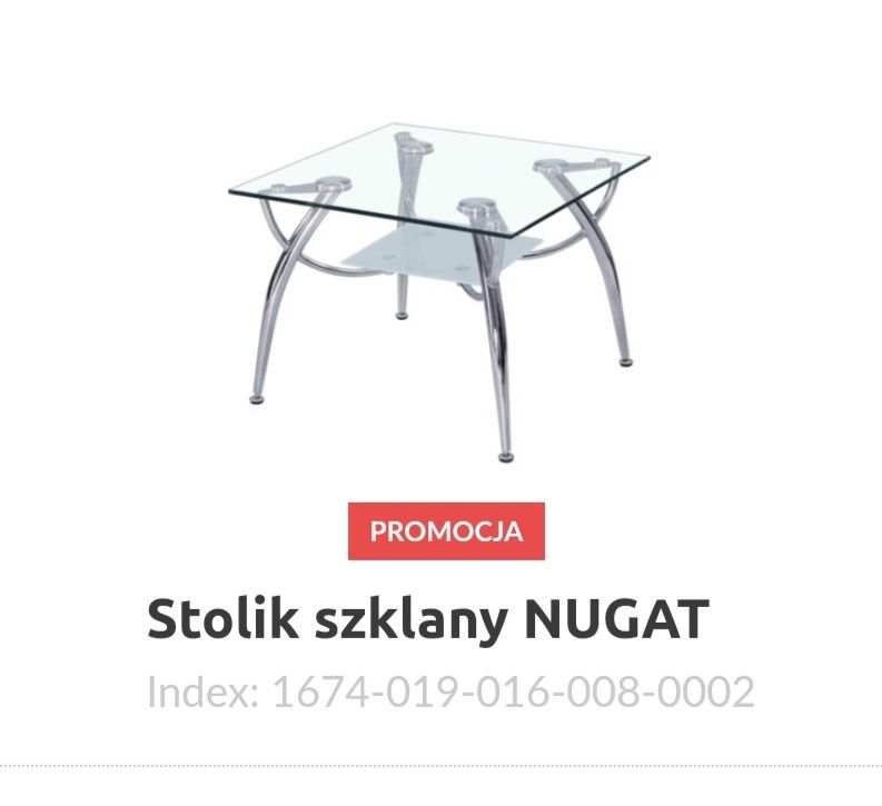 Stolik szklany Agata Meble NUGAT