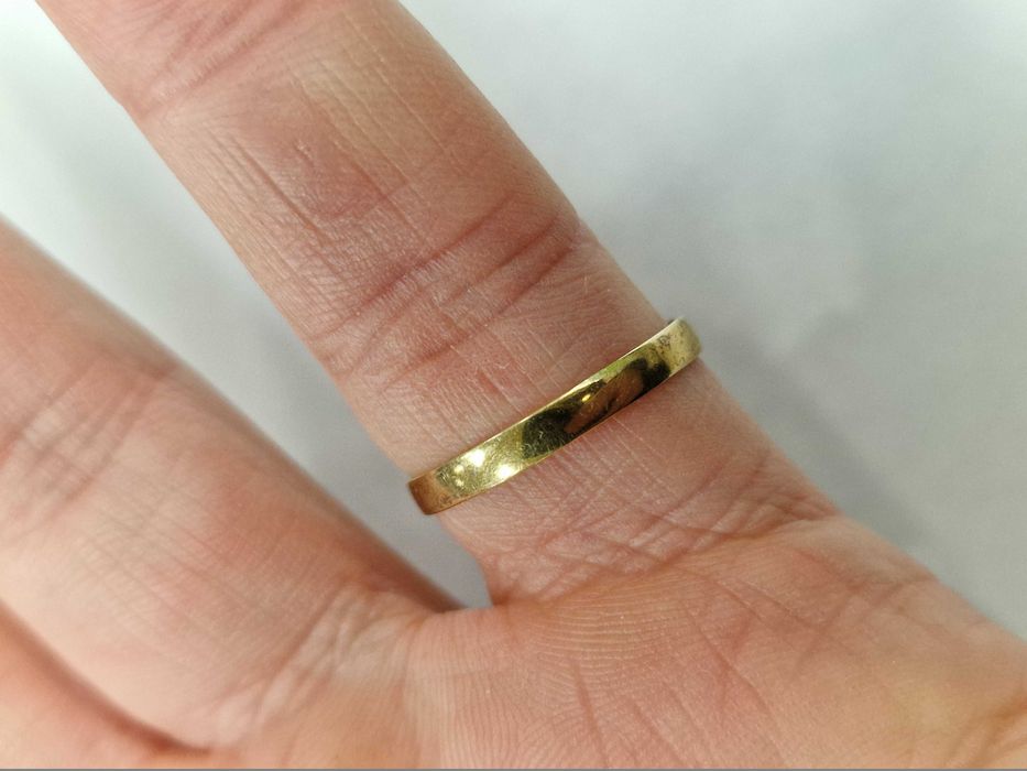 Złoty pierścionek/ 585/ 5.26 gram/ R16/ Cytryn/ Europa Zachodnia
