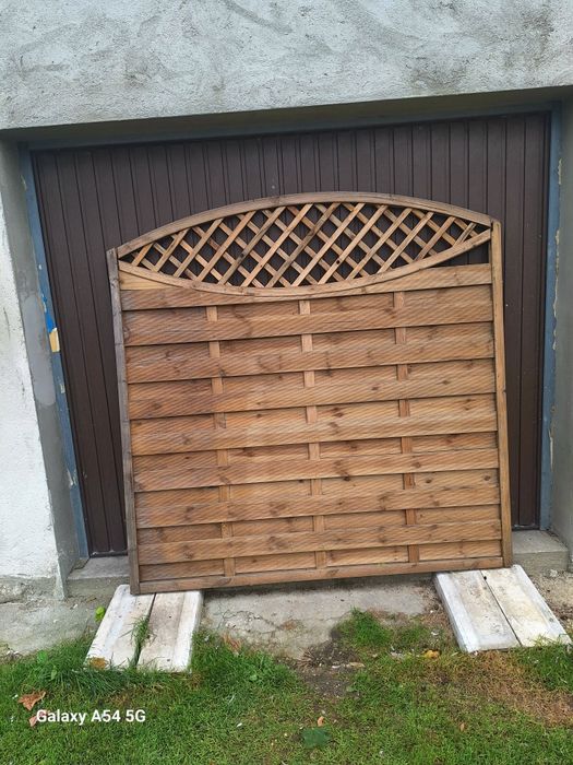 Płoty  lamelowe drewniane 180×180