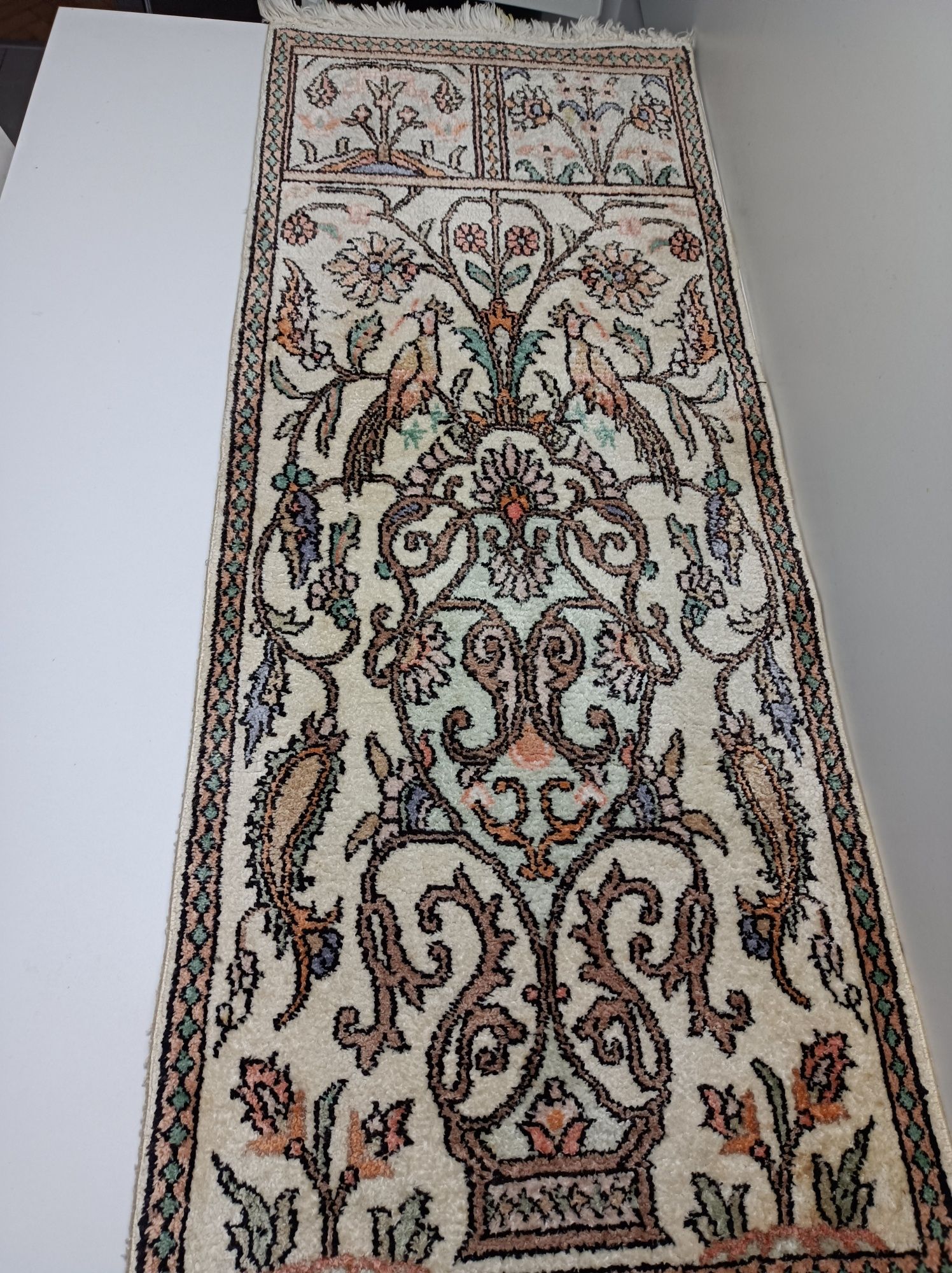 Perski wzór ,drzewo życia .Kaszmir z pawiami.Chodnik .Kilim.Antyk.