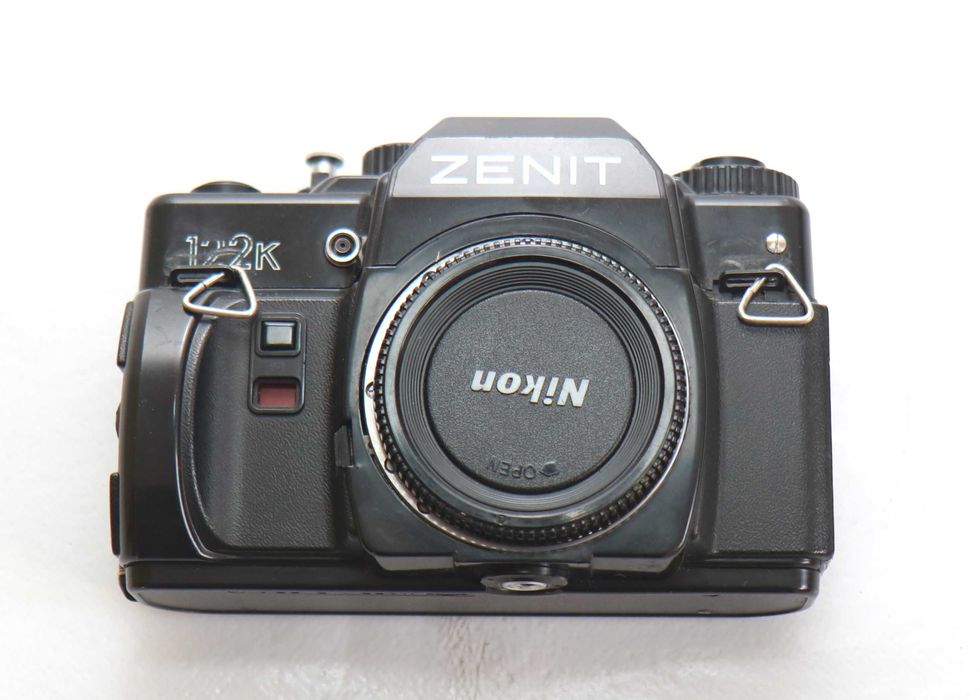 Zenith 122K com lente Pentax 50mm f\2 manual máquina analógica