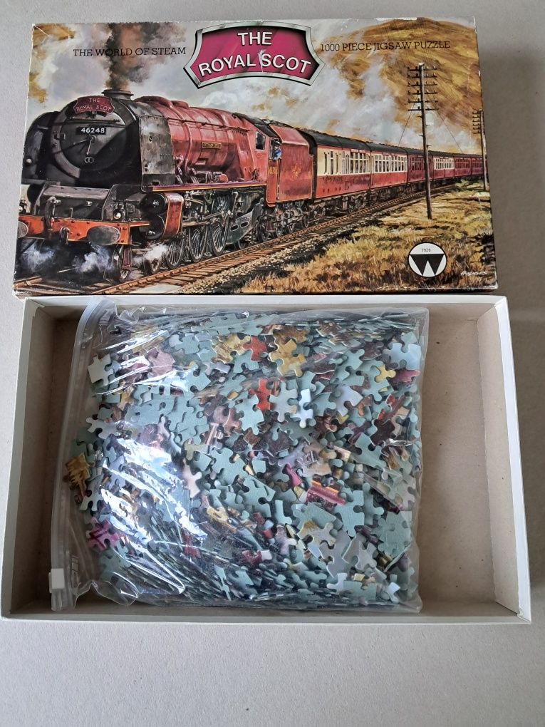 Puzzle 1000 elementów z brakiem kolej