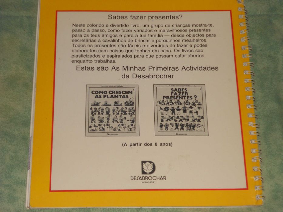 Livro infantil crianças actividades sabes fazer presentes, desabrochar