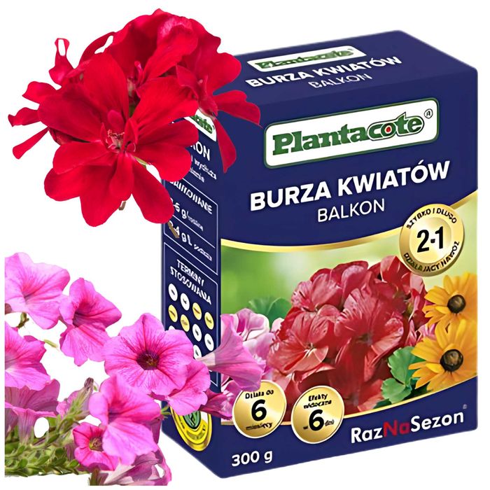PLANTACOTE Nawóz Burza Kwiatów do pelargonii, surfini 300g