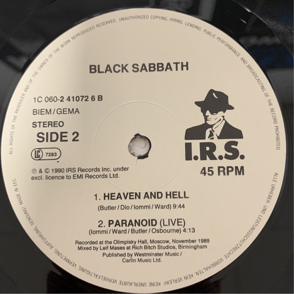 Black Sabbath - Feels Good To Me (1990, Germany, Vinyl, NM)