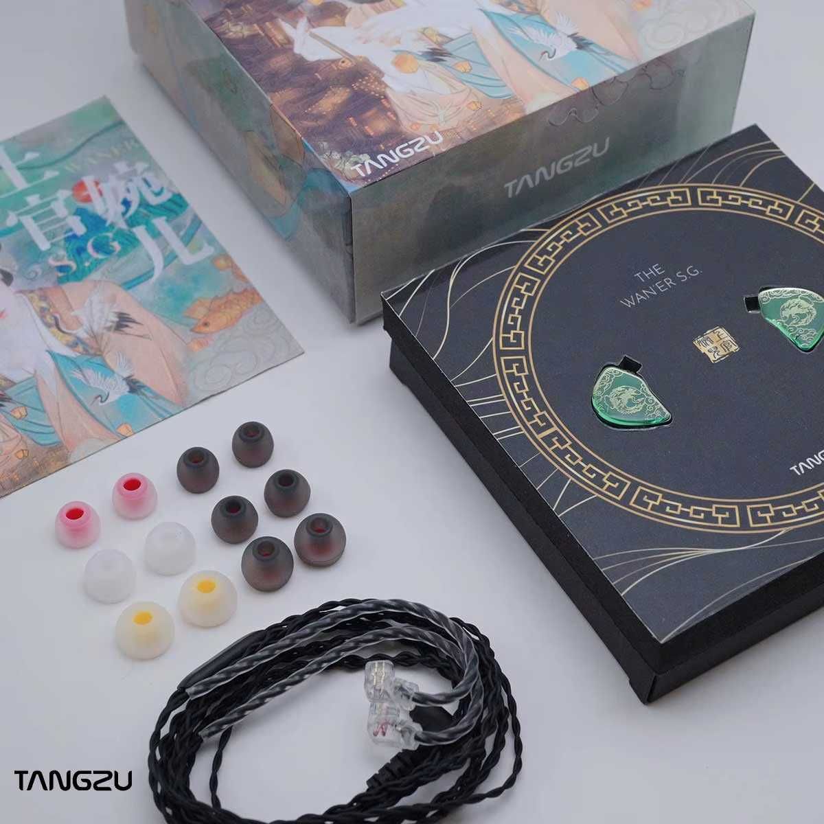 [TANGZU WAN'ER SG] Jade Green/ якісні та красиві навушники +12 амбушюр