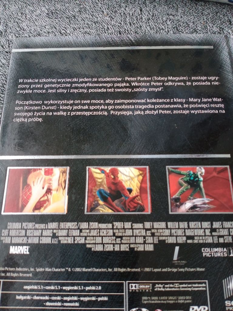 Spider-Man Spiderman film dvd kolekcja filmowa