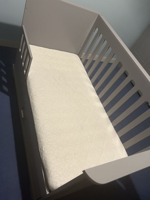 Bellamy - Ines łóżeczko z funkcją tapczanika 70x140 cm szare