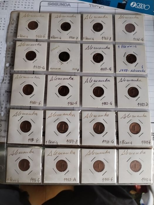 Moedas antigas Alemanha