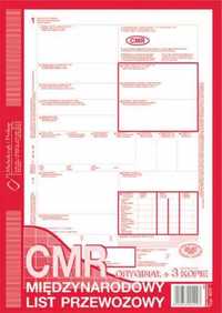 CMR Międzynarodowy list przewozowy 800 - 2