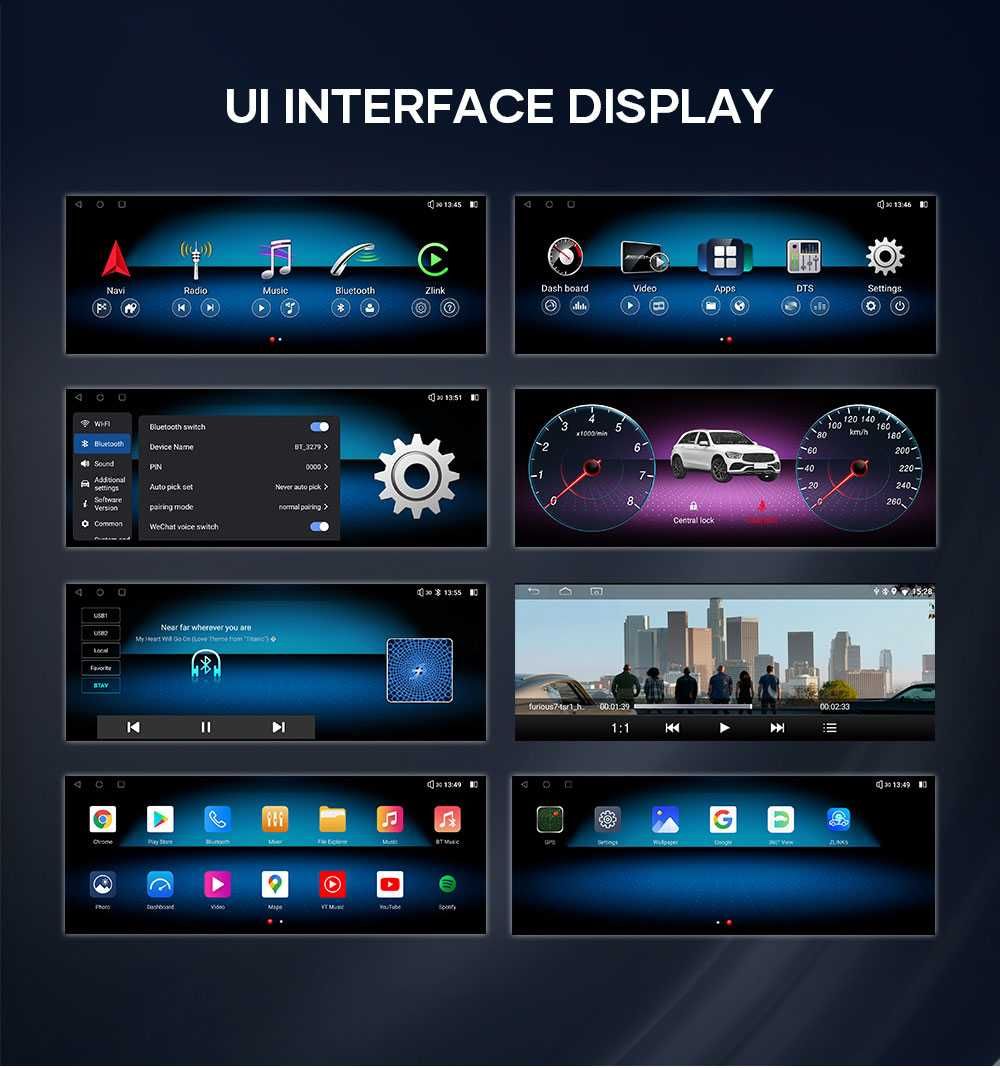 CarPlay Android Radio DAB+ USB GPS WiFi 4G Mercedes W212 E NTG4.0 12,3