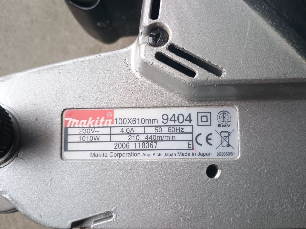 Szlifierka taśmowa Makita 9404 czołg moc 1010 W