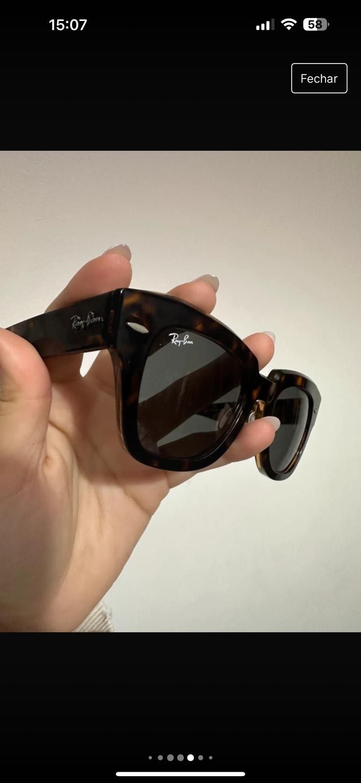 Óculos de sol ray ban sem marcas de uso