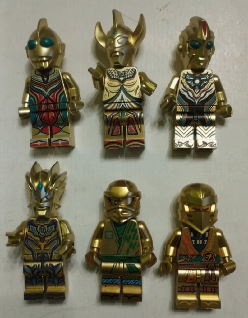 Ninjago zestaw 6 złotych figurek