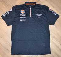 Aston Martin _ czarna koszulka sportowa exlsv zip-up _ S