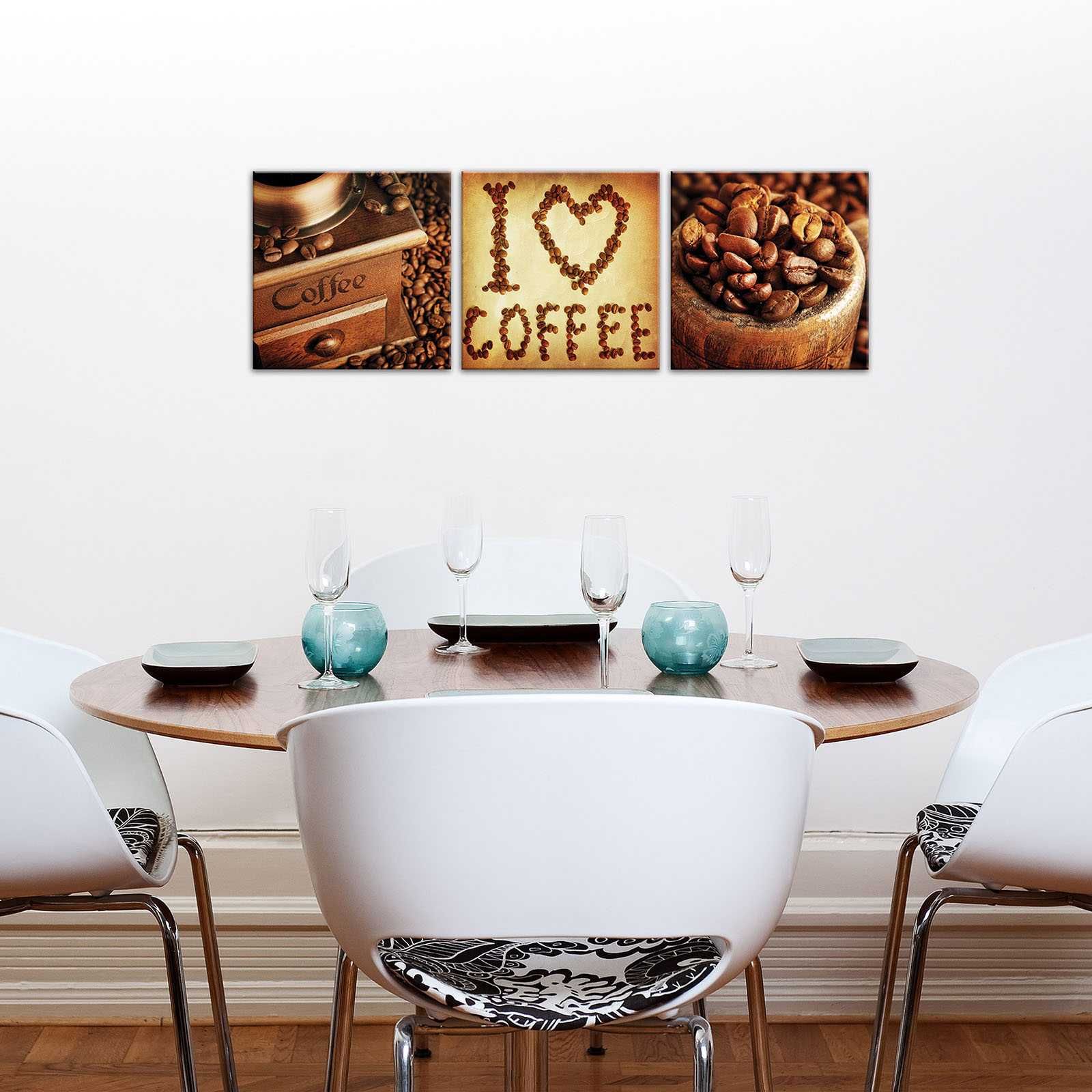 Obraz do Kuchni Pokoju Kawa Śniadanie Płótno Canvas 3D ZESTAW