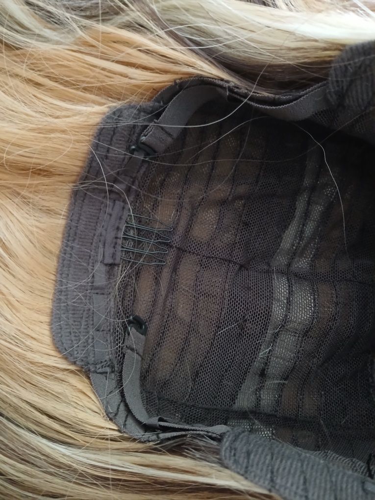 Peruka blond brąz nowa