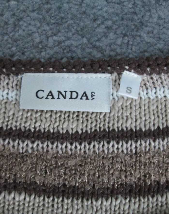 Beżowy sweterek w paski C&A