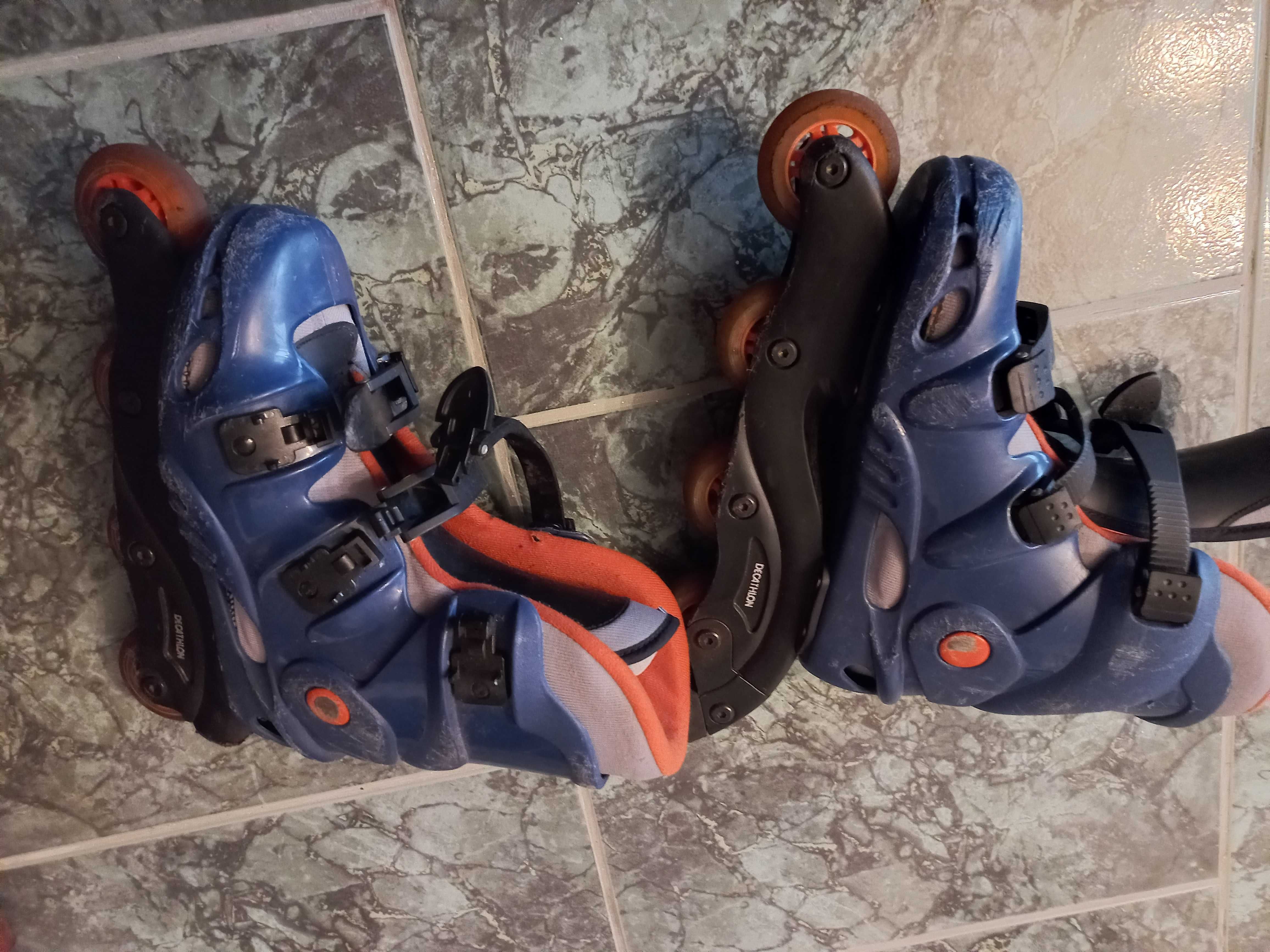 Patins em linha e protecções