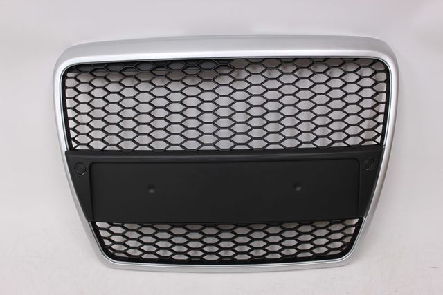 GRILL Atrapa chłodnicy AUDI A6 C6 r.04-08 Plaster miodu RS-look Silver