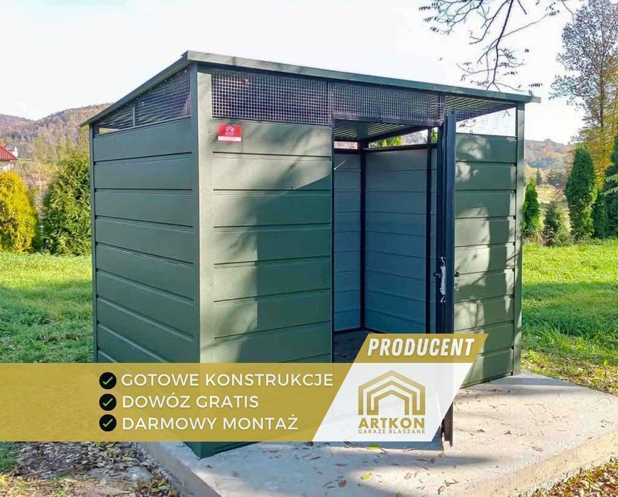 Zabudowa koszy i kontenerów na śmieci | Wiata | Altana śmietnikowa