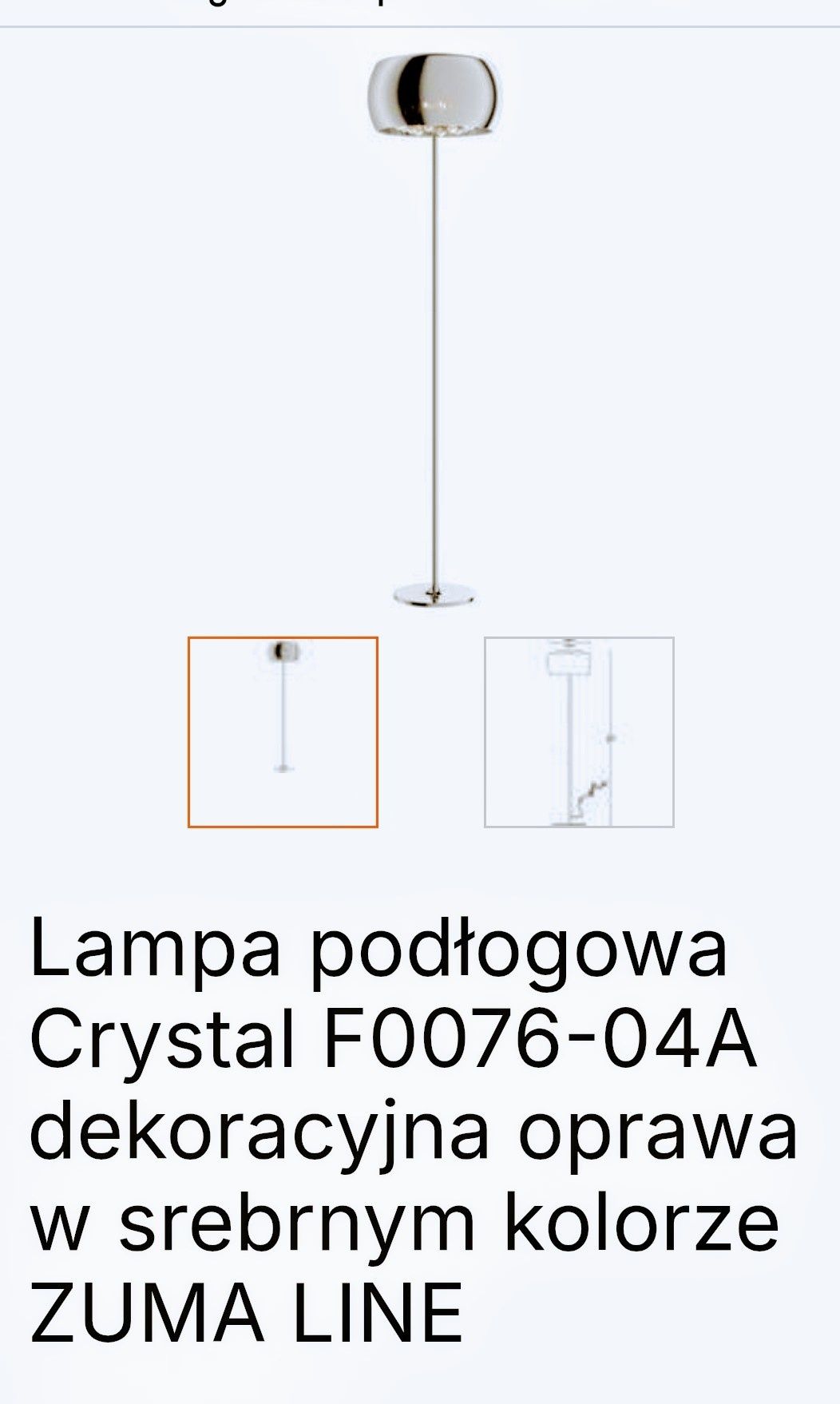 Lampy  Glamour z serii Zuma Line Crystal komplet