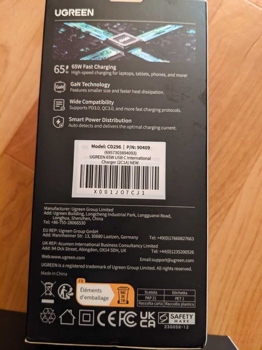 Зарядне Ugreen Nexode GAN Travel 65w