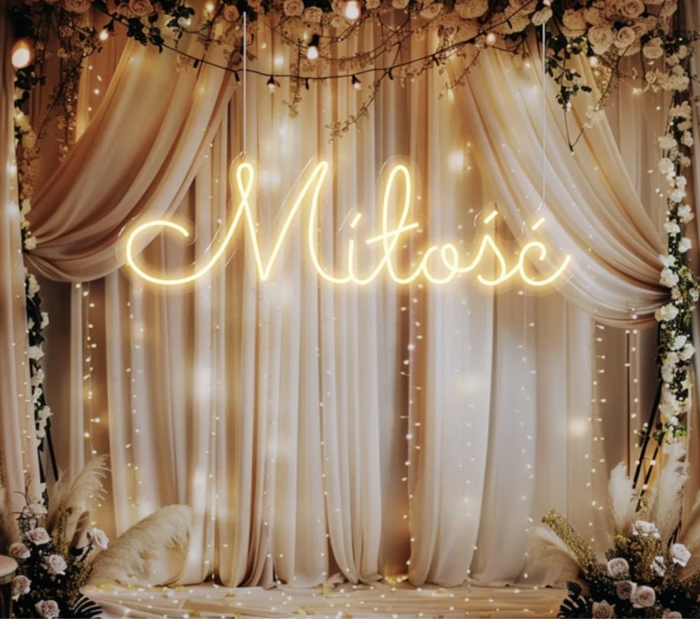 Neon Świecący Led urodzinowy „Happy Birthday” różne 100x50 cm