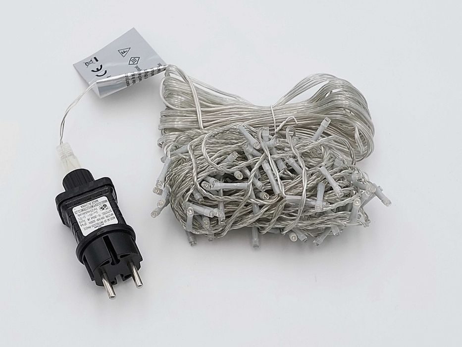 Gresonic Lampki Choinkowe Łańcuch 100Led 10M Ciepła Biel