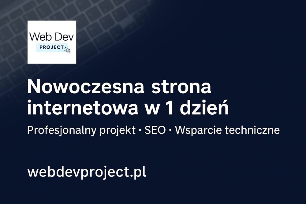Strona www dla firmy / usług – responsywna, nowoczesna, gotowa od ręki