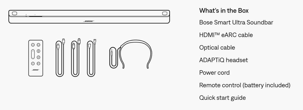 Nowy Soundbar BOSE Smart ULTRA Czarny Dolby Atmos
