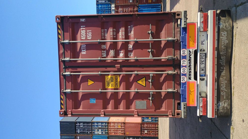 Realne zdjęcia kontener 40 HC podwyższany 12 metrowy