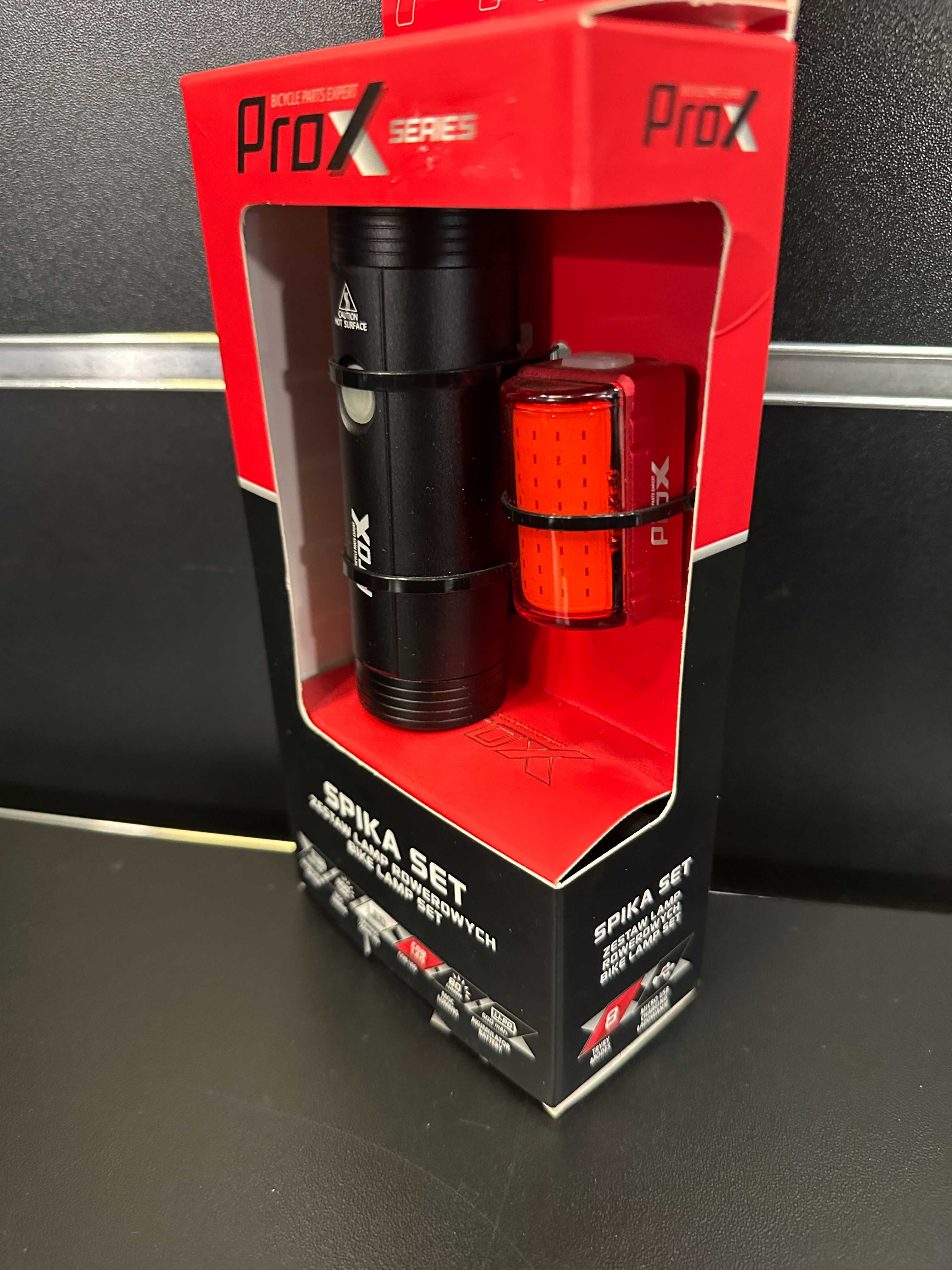 Lampka rowerowa ProX series Spika Set 1100LM 500mah Lombard4u DWO