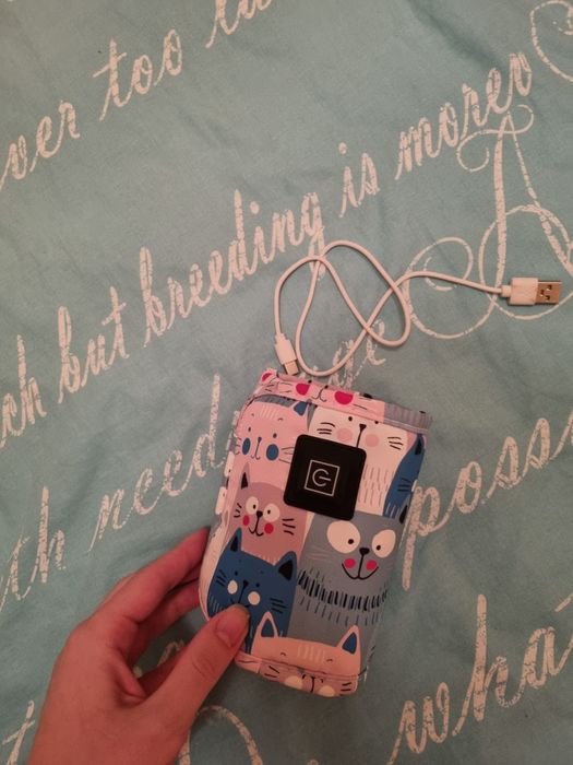 Портативний підігрівач для дитячих пляшечок "Котик"