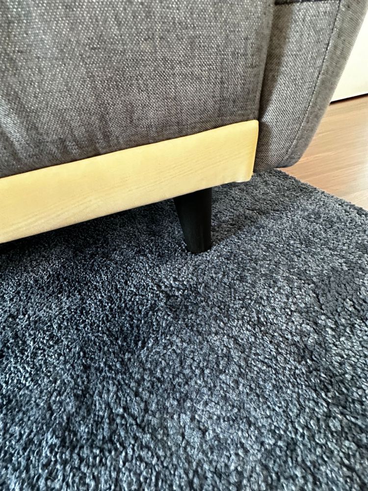 Sofá-Cama com Suportes para Copos Tecido Cinzento-Claro