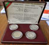 Conjunto 4 moedas de prata - Descobrimentos Portugueses