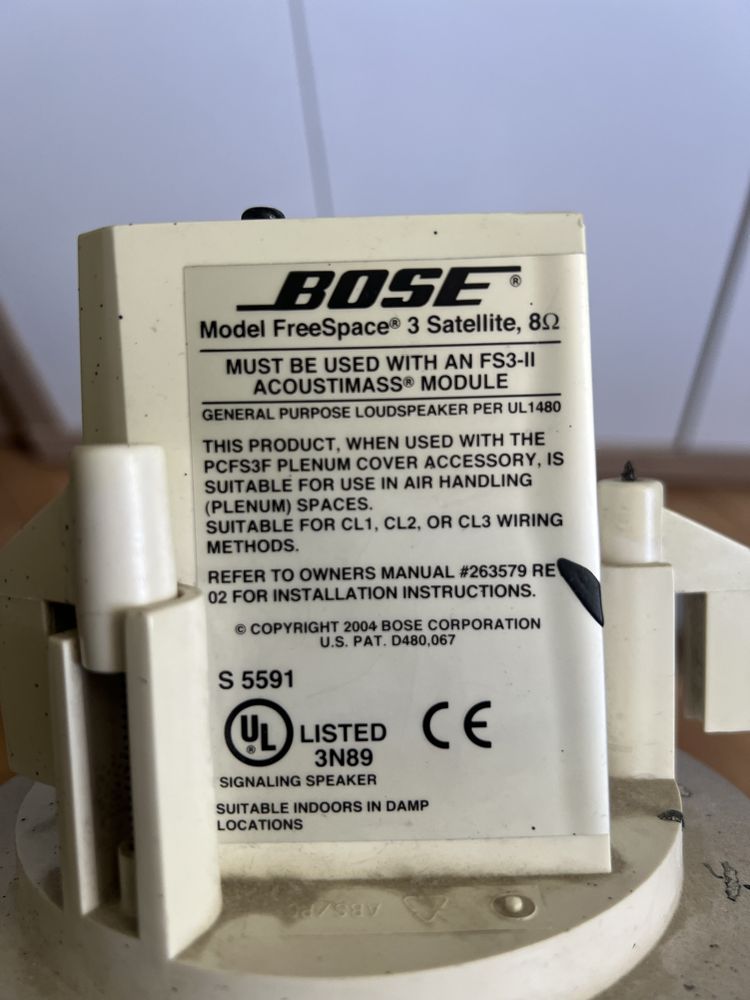 Bose Freespace III white. Zestaw glosników sufitowych z subwooferem