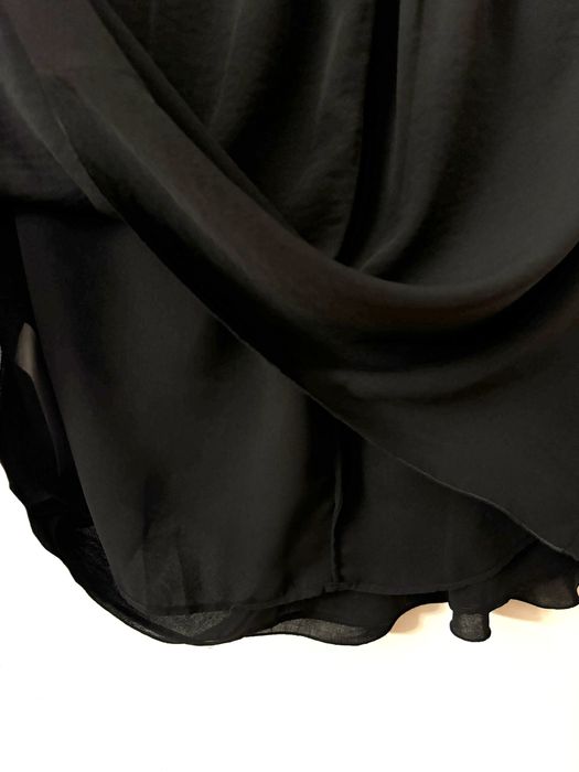 Spódnica z podszewką Massimo Dutti 42 czarna luźna regulowana