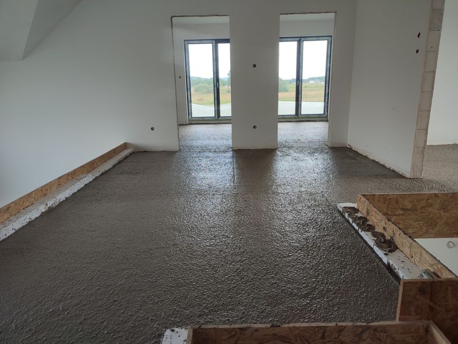 Wylewka anhydrytowa, płynny styropian, pianobeton, styrobeton, tynki