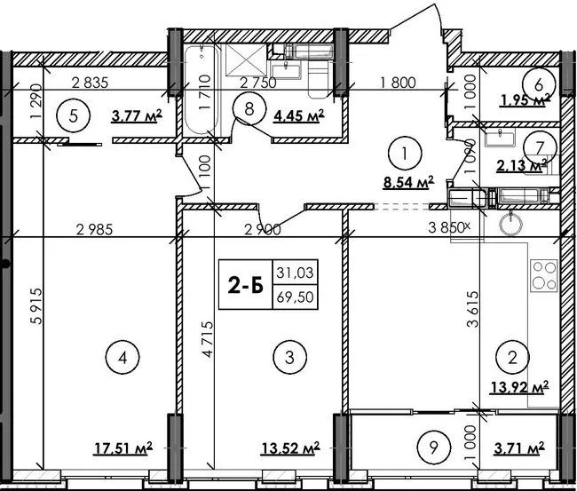 Продаж 2-кімнатної квартири ЖК Star City ( Стар Сіті)