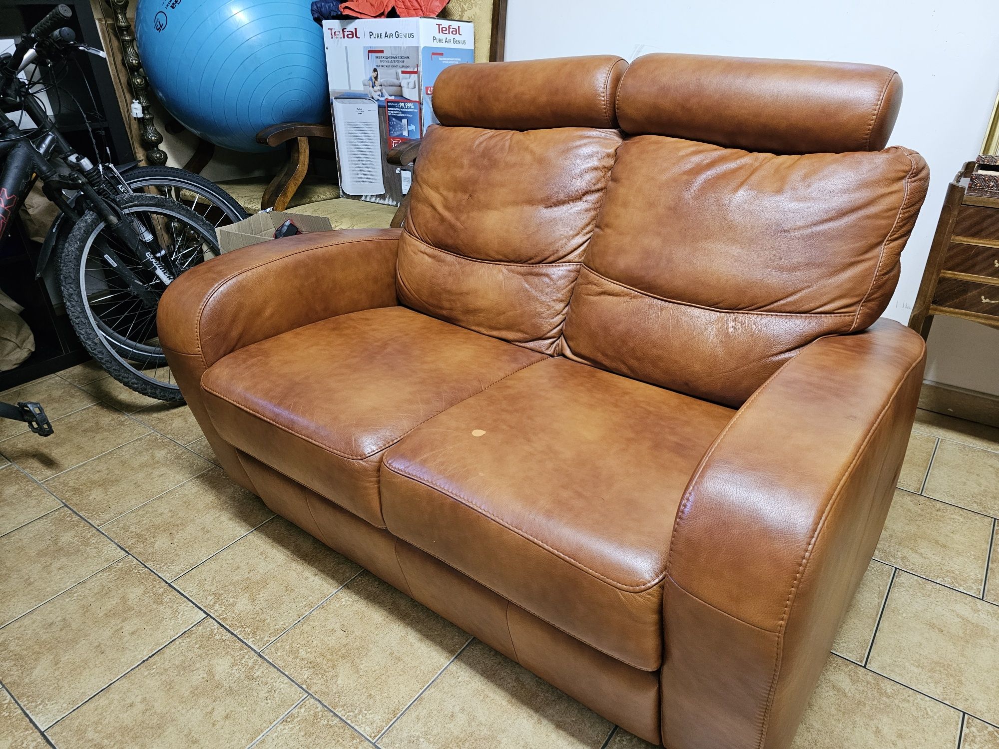 Sofa skórzana, używana stan bardzo dobry