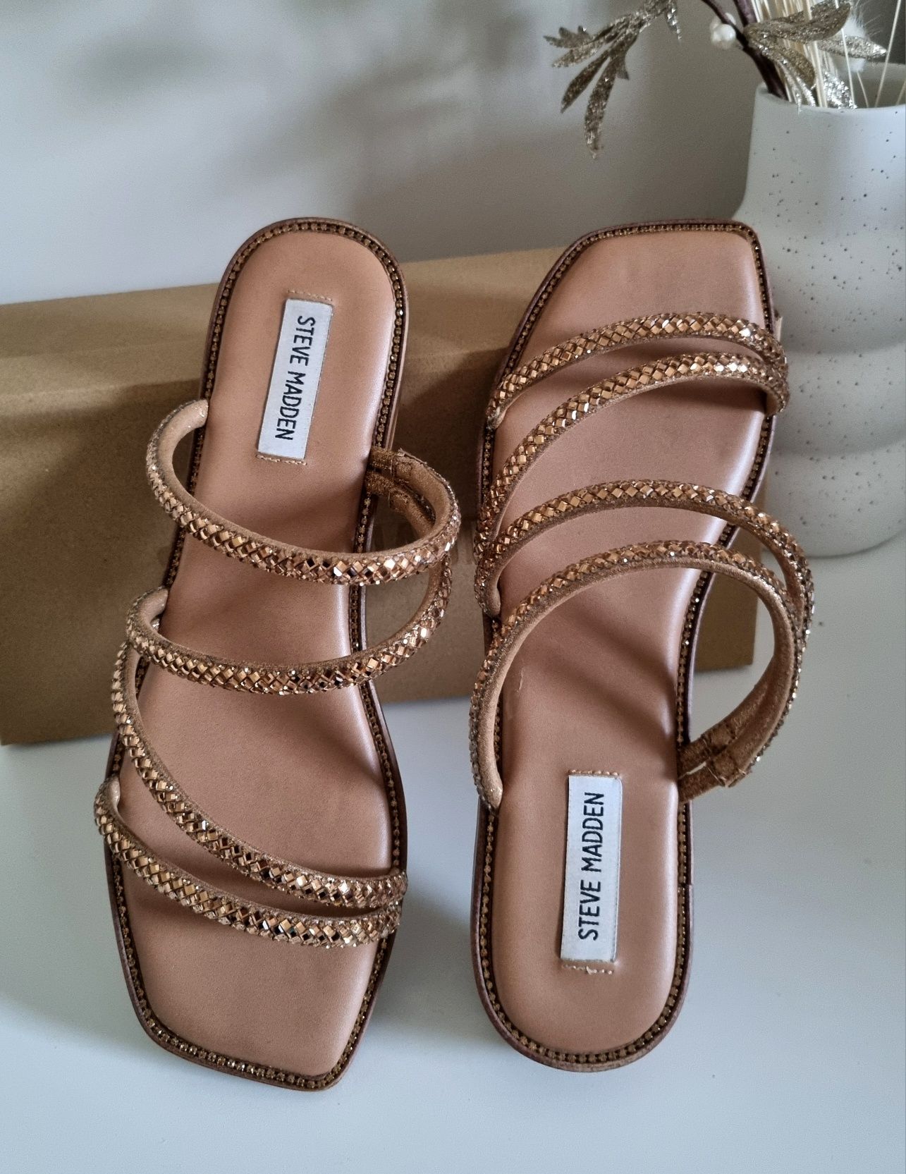 Sandały Steve Madden Gold r.41