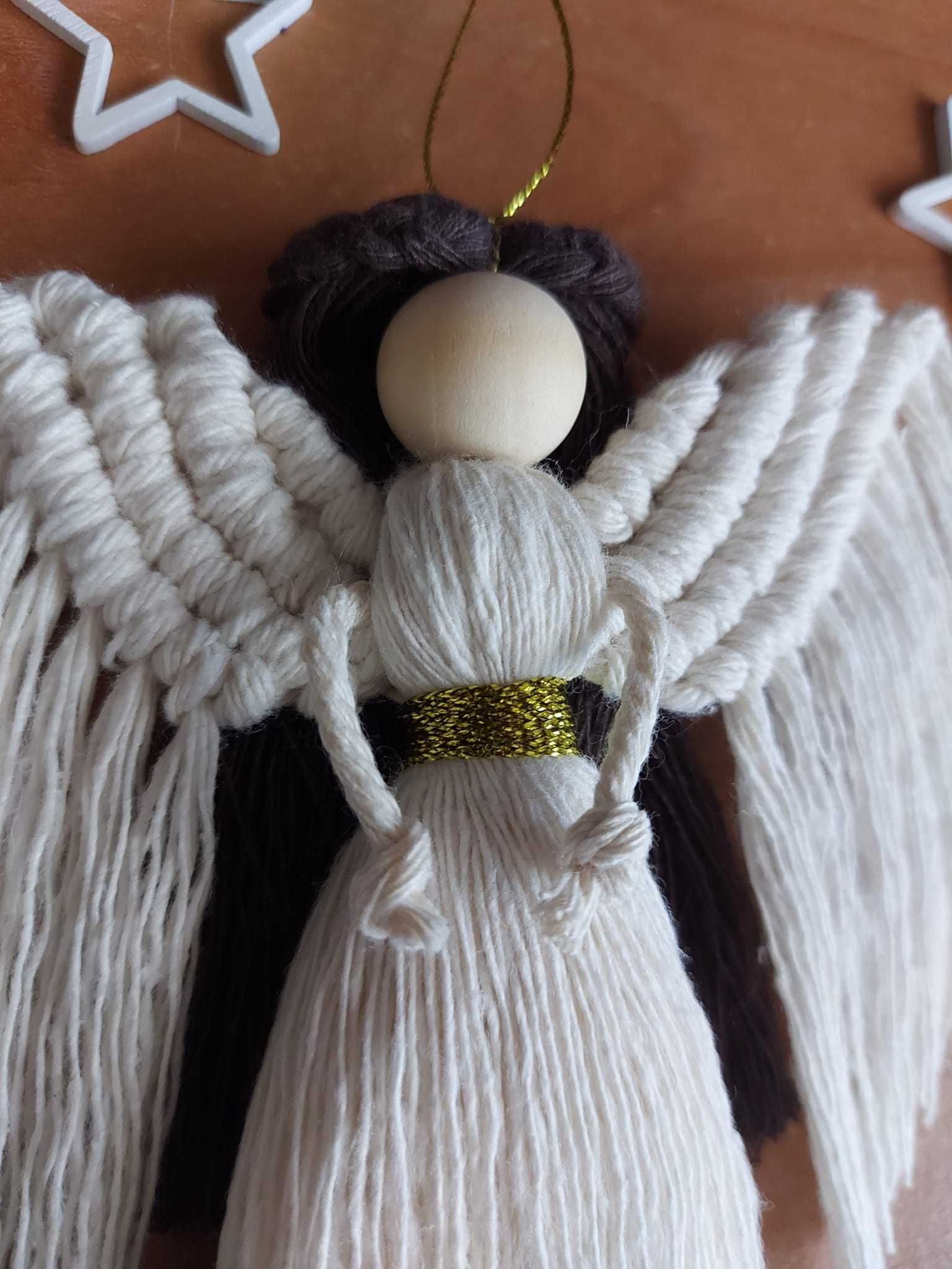 Anjo em macramé para decoração