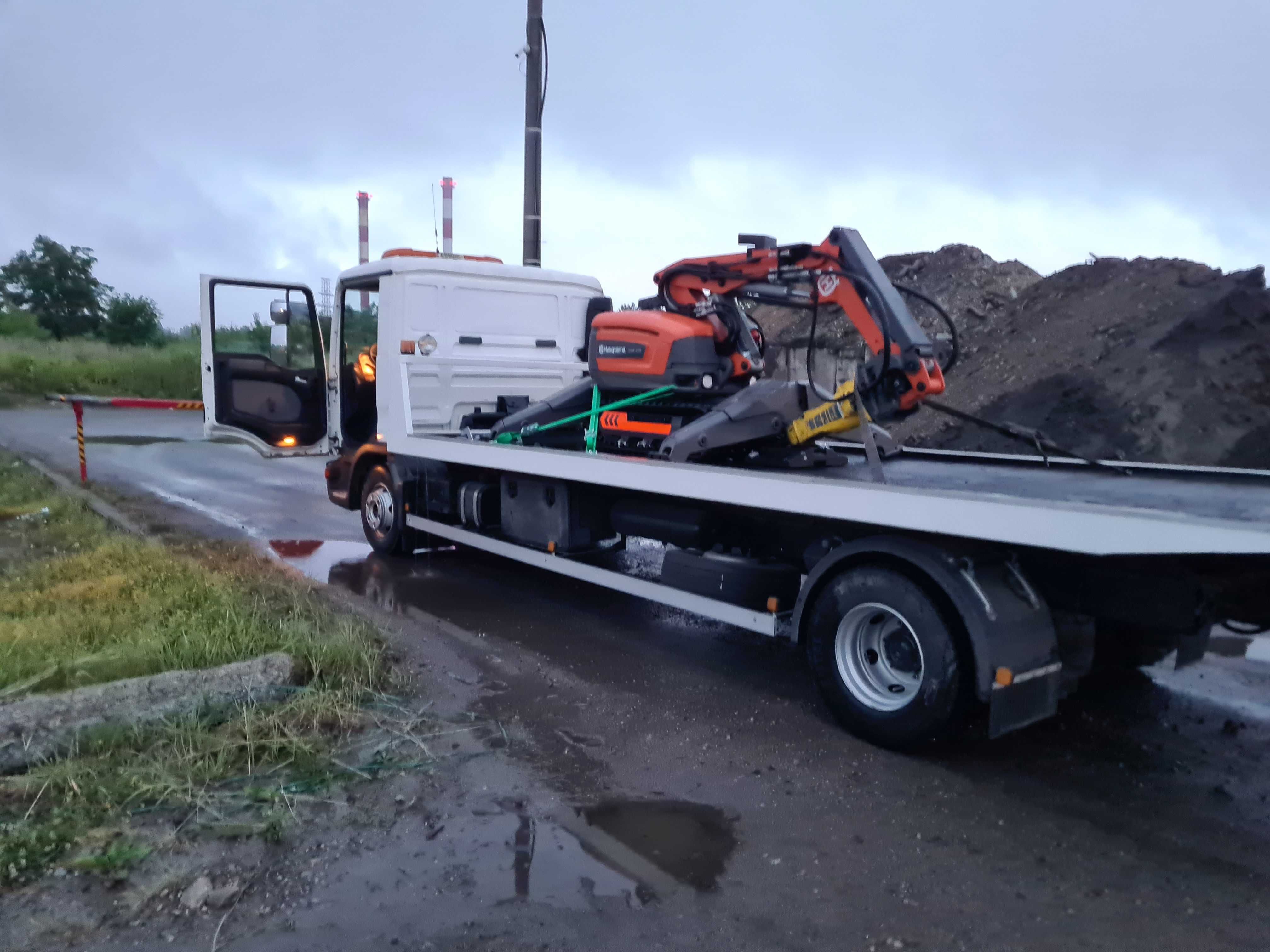 Pomoc Drogowa. Transport maszyn budowlanych. Rolniczych