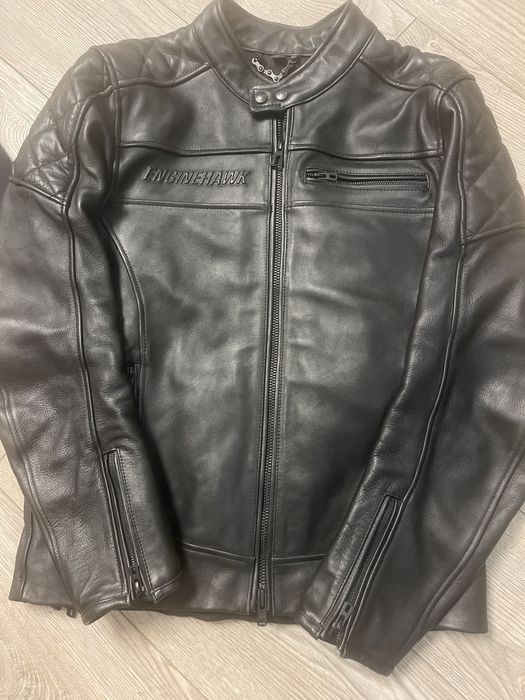 Шкіряна мото куртка Enginehawk. 50 Cal karnage iдеал М