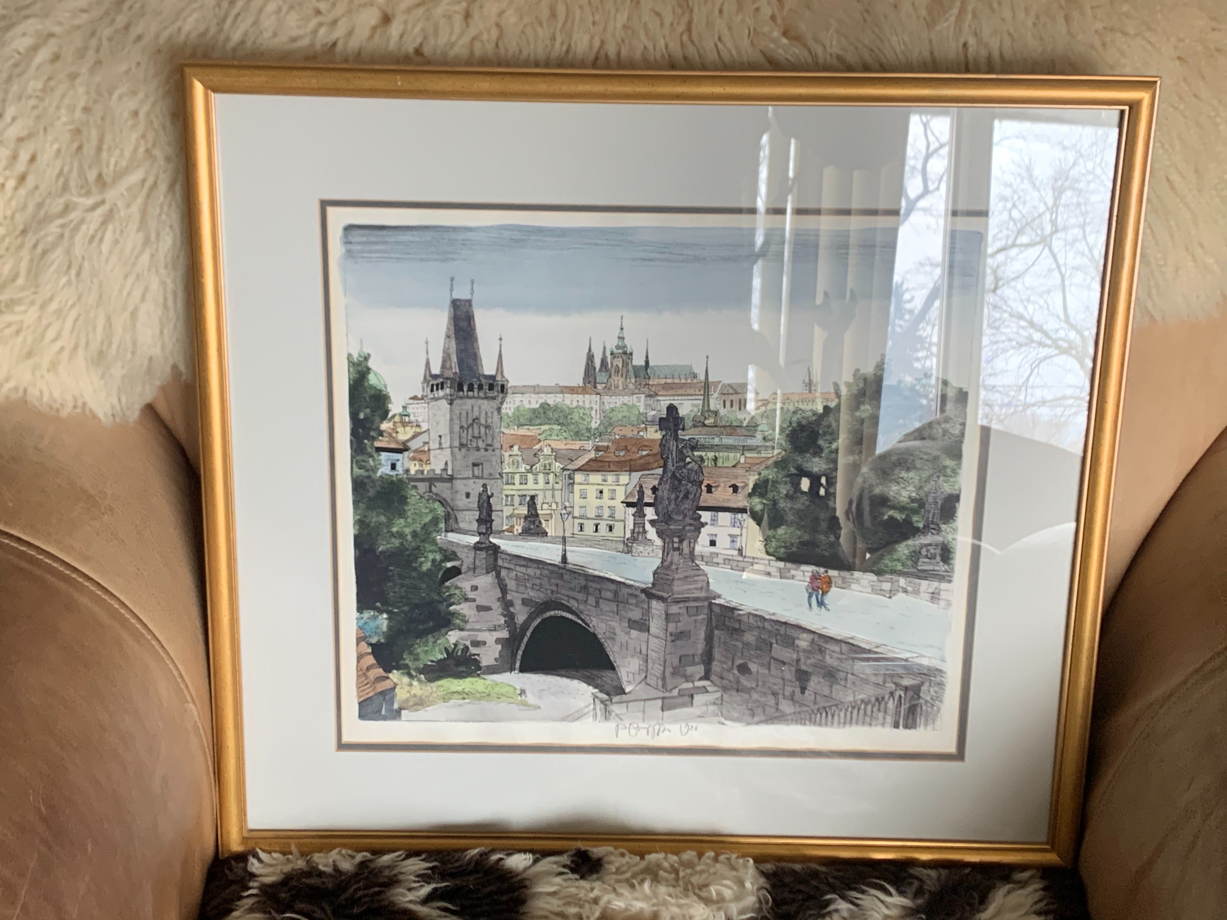 Praga most Karola 1996r. Rysunek