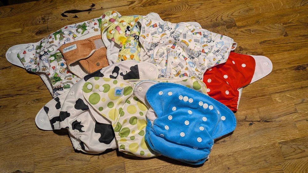 Duży zestaw pieluch wielorazowych + wkłady