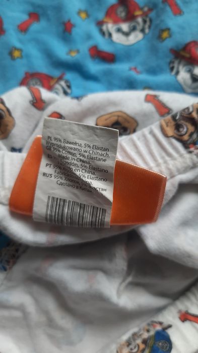 Majteczki Bawełniane  7 sztuk w dinozaury i psi patrol rozmiar 122/128