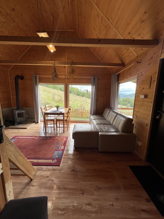 Domek całoroczny Bieszczady  ogrodzony kominek, altana, grill